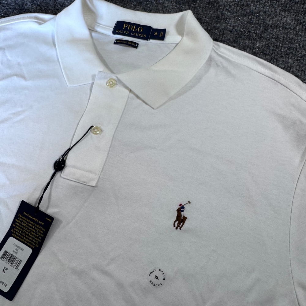 Polo Ralph Lauren Polo Mens XL Soft Touch Pima Cotton Classic Fit White NWT